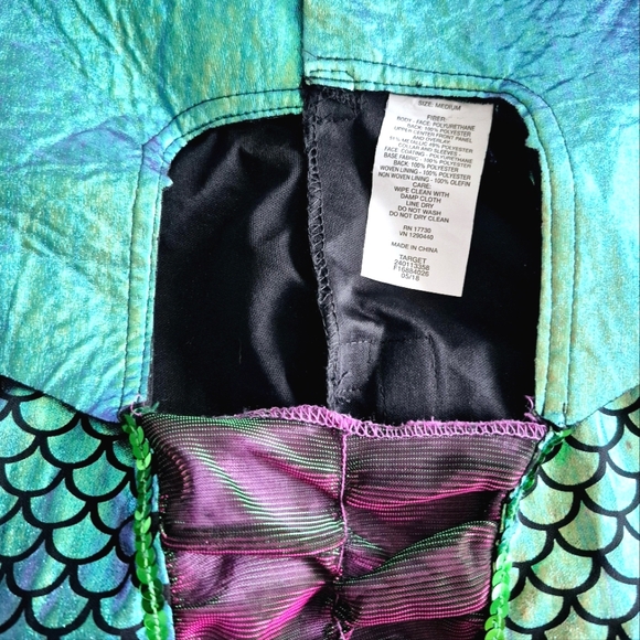 Girls Green/Purple Embellished Dragon Costume Tulle Dress Halloween Party - Picture 11 of 12